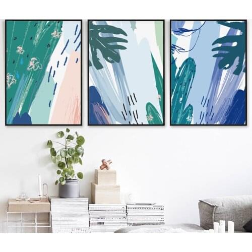 Nordic Poster Still Life Green Leaf Cactus Print Picture Canvas Painting Living Room Wall Art Decoration Can Be Customized