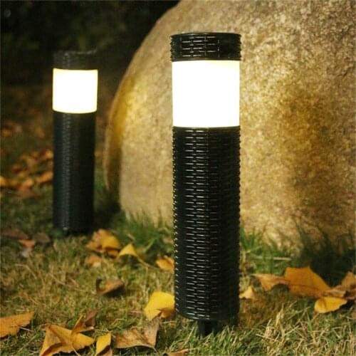 ORY Solar LED Lawn Lamp Outdoor Waterproof Fixture Black For Garden Villa Lawn Balcony Park Lighting