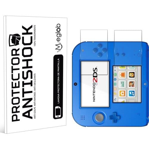 Screen protector Anti-Shock Anti-scratch Anti-Shatter compatible with Nintendo 2Ds