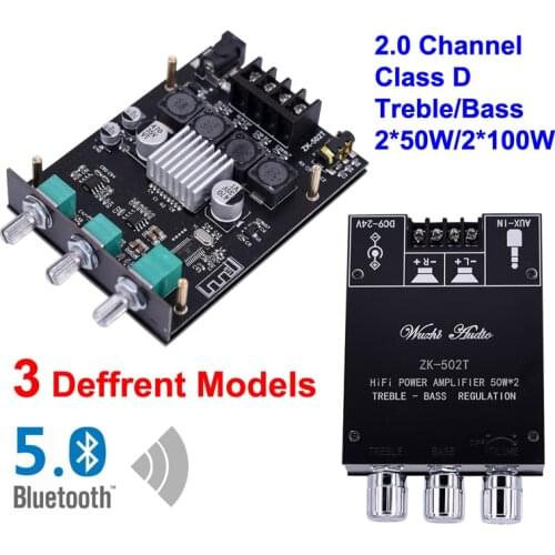 2*100W Bluetooth 5.0 TI TPA3116D2 Class D HiFi Stereo Audio Digital Power Amplifier Board Tone Home Theater Equalizer Amp