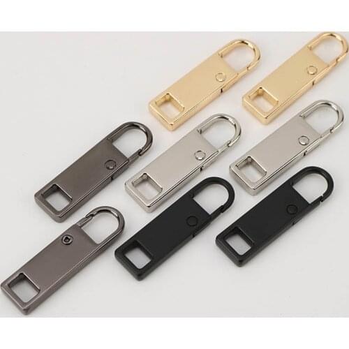 2Pcs/Pack Metal Zip Reusable Removable Zipper Pull Sewing Kits Multi Purpose DIY Craft Sewing Accessories