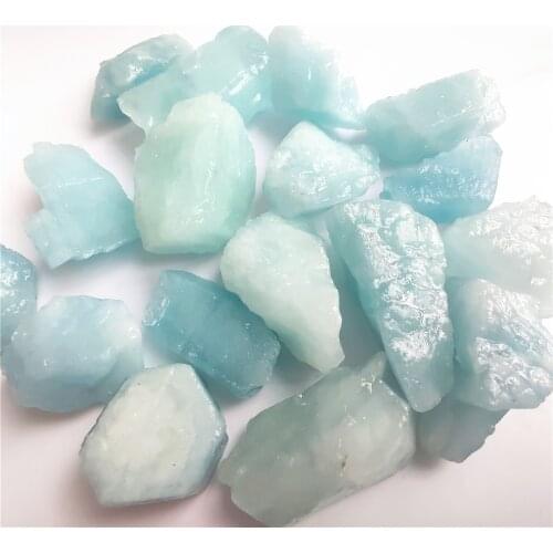 5-40mm Natural Aquamarine Quartz Beryl Gemstone Crystal Stone Mineral Specimen Hand-carved Materials for Jewellery Making