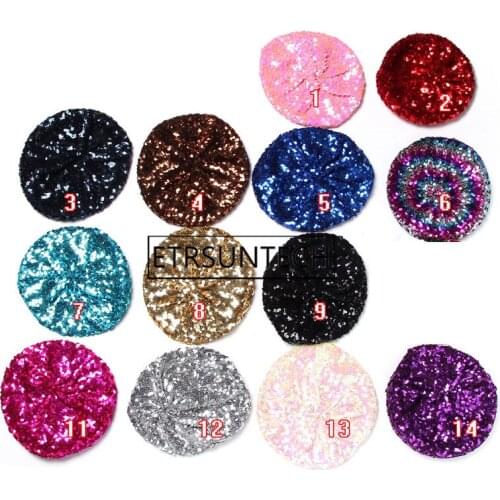 50pcs Fashion Women Glitter Sequins Beret for Women Dance Stage Cap Girls Lady Casual Graceful Beret Hats Caps