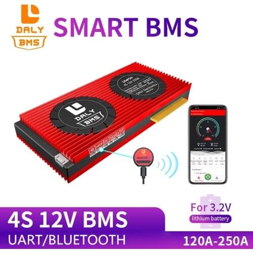 Dally Smart BMS 4S 12V 200A 8S 24V 200A UART Bluetooth control for 12V LiFePO4 Battery RV Power storage with balance In stock