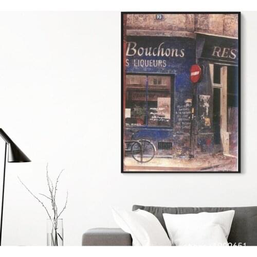 Cotton no frame Mediterranean restoring ancient ways shop canvas printings oil painting printed on cotton art decoration picture