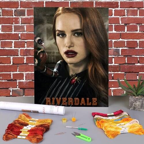 Riverdale Printed Canvas 11CT Cross-Stitch DIY Embroidery Complete Kit DMC Threads Handicraft Knitting Painting Adults