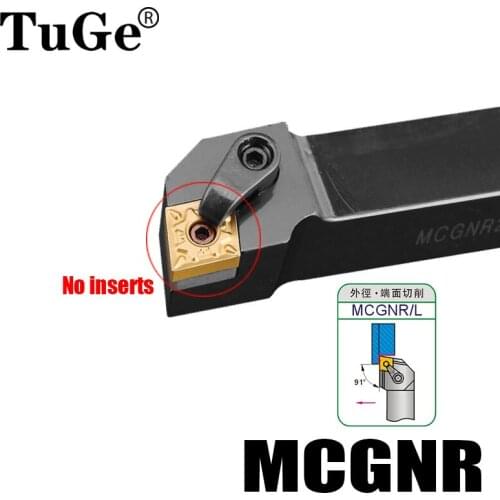 MCGNR1616H12 MCGNR2020K12 MCGNR2525M12 External Lathe Turning Tool Holder Cutting Angle 91 Cutter Holder No with Insert