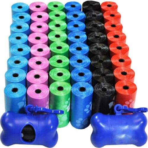 Biodegradable Pet Dog Poop Bag Zero Waste Dog Pooper Bags Paw Doggy Litter Poop Bag Dispenser Pets Products For Dogs