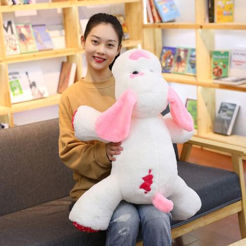 100 cm Soft Cupid Dog Plush Toy Plump Body Adorable Love Heart Dog Cushion Stuffed Doll Pillow For Kids Or Lovers Gift