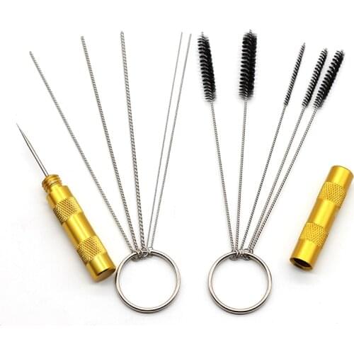 11pcs Airbrush Air Brush Spray Gun Nozzle Cleaning Repair Tool Kit Needle & Brush Set Accessories