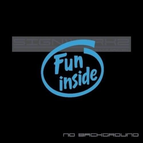 2Pcs/Pair Fun inside Decal intel Sticker Euro Racing funny JDM window sticker 18cm
