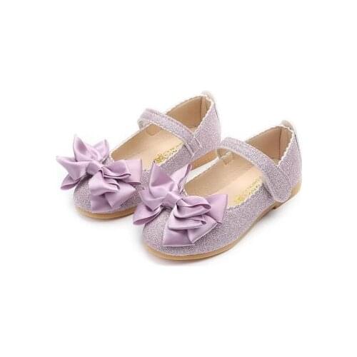 Newest Autumn Girls leather shoes Children girls baby princess bowknot casual shoes single shoes Kids dance shoes