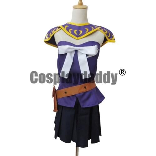 Fairy Tail The Grand Magic Games Cosplay GMG Lucy Heartfilia Costume Purple New Outfit
