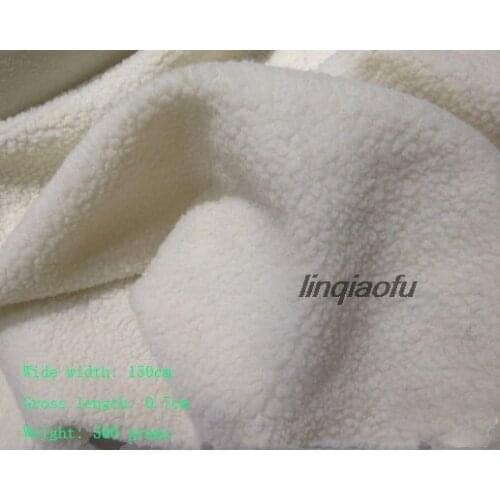 Monochrome lambshoe boots vest coat lining fur collar warm blanket cushion plush fabric0.7cm