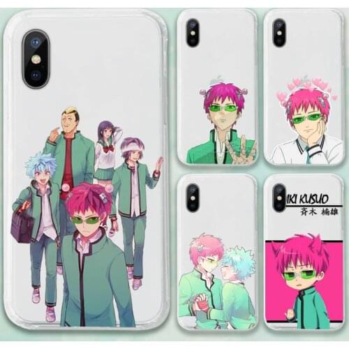Saiki Kusuo no Psi Nan Phone Case Transparent for iPhone 11 12 mini pro XS MAX 8 7 6 6S Plus X 5S SE 2020 XR