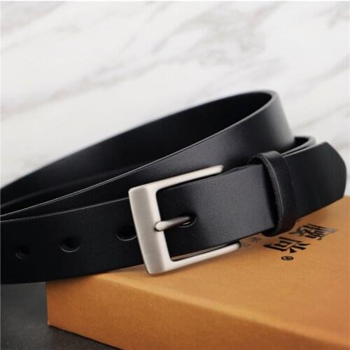 Belts for Women Black Pin Buckle Fashion Wild Leather Simple Waist Belt Harajuku Luxury Fashion Designer Belts High Quality