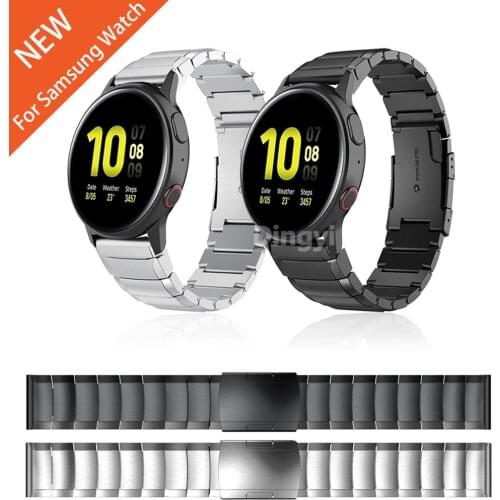 For Samsung Galaxy Watch Active 2 Folding clasp Metal Bracelet Strap 44mm 40mm/Galaxy 46mm 42mm/Gear S3 Classic Band watchbands