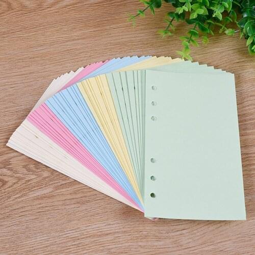 50 Sheets Kawaii A5 A6 Loose Leaf Notebook Refill Spiral Binder Index Paper Inner Pages Colorful Daily Planner Mix Color Agenda