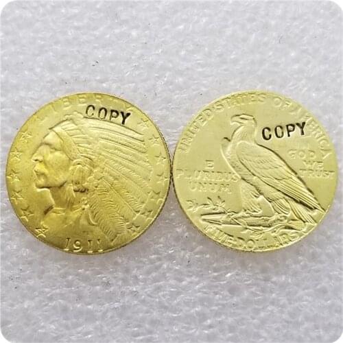 USA 1911-P,D,S $5 Indian Head Quarter Eagle Gold Coin COPY COINS