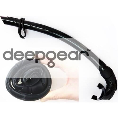 Top flexible silicone diving snorkel Full folded snorkels Roll-up diving and swimming snorkel black silicone snorkel for adult