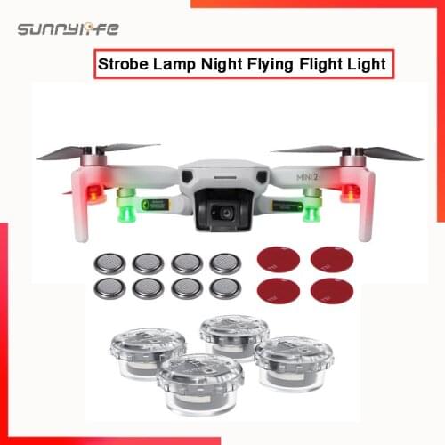 Universal Drone Flash Strobe Lamp Night Flying Flight Light For DJI FPV/MINI SE/Air 2/Mini 2 Spark Zoom 3M+Battery Accessories