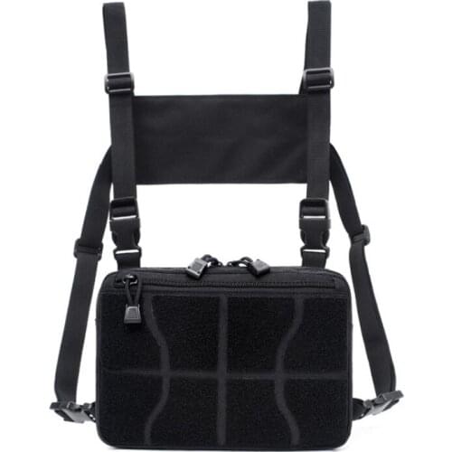 DIY VELCRO CHESTRIG kanye west high street Chest Rig Military tactical chest bag Functional package CScosplay prechest bag