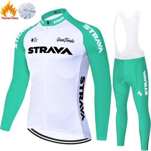 Strava Winter Thermal Fleece Bretele Equipo Hombre Roupas Maillot Одежда Для Велоспорта Cycling Equipment Ciclismo Masculino