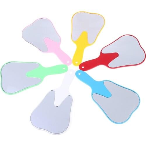 1PC Mouth Dental Handle Mirror Teeth Shape Mirror Tooth Inspection Oral Mirror