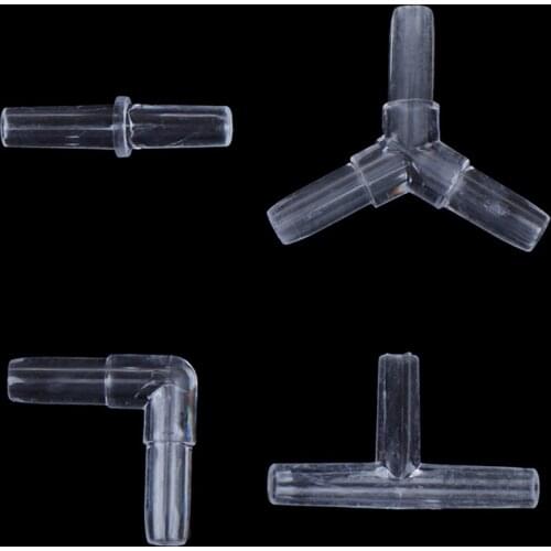 10Pcs/Lot Aquarium Airline Tubing Connectors Fish Tank Transparent Air Tube Adapters for 4CM Inner Diameter Air Line Hose
