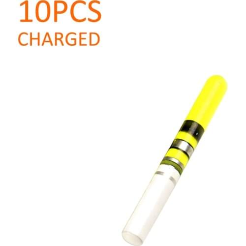 10Pcs Green/Red Night Fishing Float LED Floating Night Fishing Gear Powered by CR322 Battery Practical High Recommend