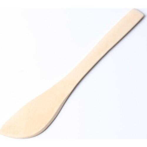 1000pcs Eco-friendly solid wood tableware wooden mask knife guacamole cheese butter cream dumpling knife wen6482