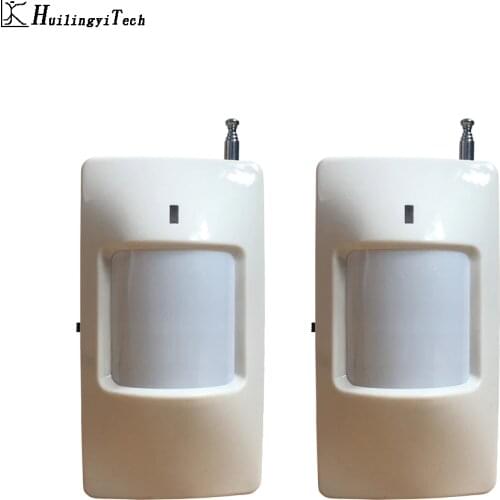 2PCS 433MHz Wireless Intelligent PIR Motion Sensor Alarm Detector For GSM Home Alarm System Security Built-in antenna