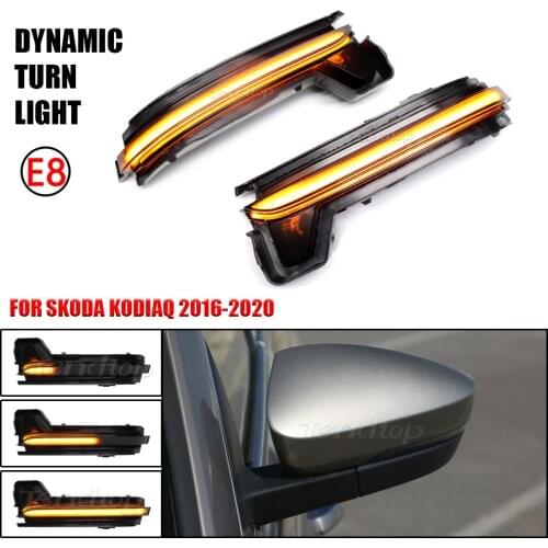 2 Pieces Led Dynamic Side Marker Turn Signal Light Indicator Blinker Lamp Signal Lamp For Skoda Kodiaq 2016 2017 2018 2019 2020