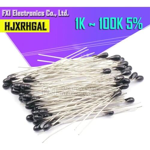 20pcs MF52AT MF52 B 3950 NTC Thermistor Thermal Resistor 5% 1K 2K 3K 4.7K 5K 10K 20K 47K 50K 100K
