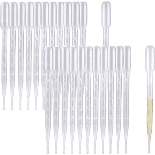 200PCS Plastic Disposable Transfer Pipettes 3ml Calibrated Pipette Dropper for Essential Oils and Science Laboratory