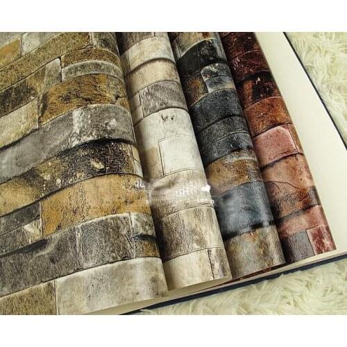 3d Wall Paper Brick Thicken Pvc Vintage Stone Wallpapers Pvc Vinyl Wallpaper Roll For Walls Paper Pintado Tijolo Paper