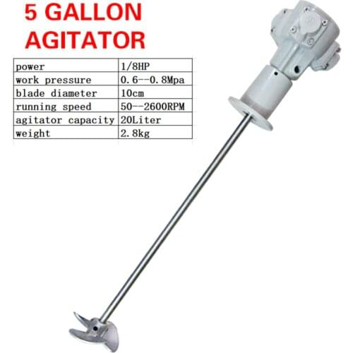 5 gallon paint agitator machine, 20 liter agitator capacity, Pneumatic mixer Pressure tank agitator Pneumatic Mixer Air Agitator