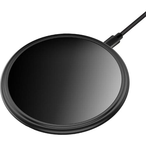 7.5 and 10W Qi Wireless Mirror Glass Quick Charger for IPhone X 8Plus Xs Max XR Samsung Galaxy S9 S8 Plus S7 Edge Fast Charging