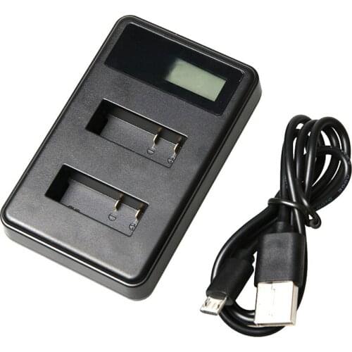 SJCAM Action Camera Accessories Battery Dual Charger For SJ4000 SJ4000 Wifi SJ4000+ SJ5000 WiFi SJ5000+ Plus M10 With USB Cable