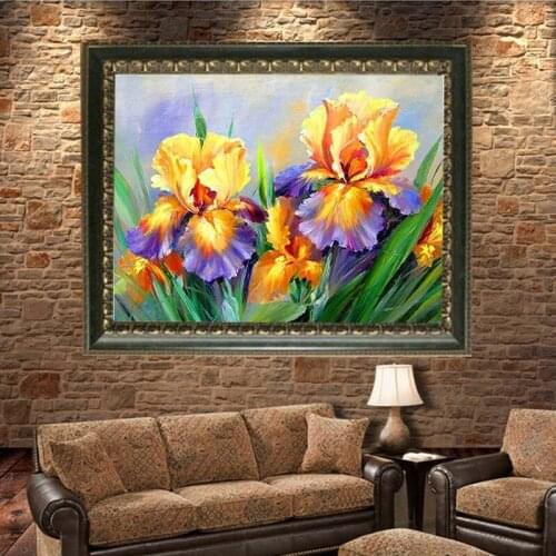 DIY 5D Full Diamond Embroidery Butterfly orchid Round Diamond Painting Cross Stitch Kits Diamond Mosaic Home Decoration