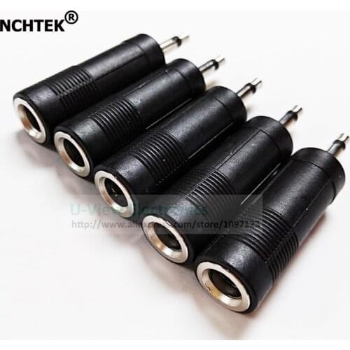 NCHTEK 3.5mm Mono Male Plug to 6.35mm Female Jack Audio Converter Adapter/Free DHL Shipping/300PCS