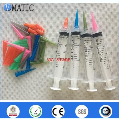 Free Shipping Non Sterilized Smt Solder Paste Liquid Dispenser Kits 10cc/ml Plastic Syringe With Needles (Total: 63Pcs)