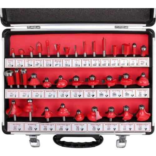 35 piece set 6-shank milling cutter trimming machine woodworking milling cutter