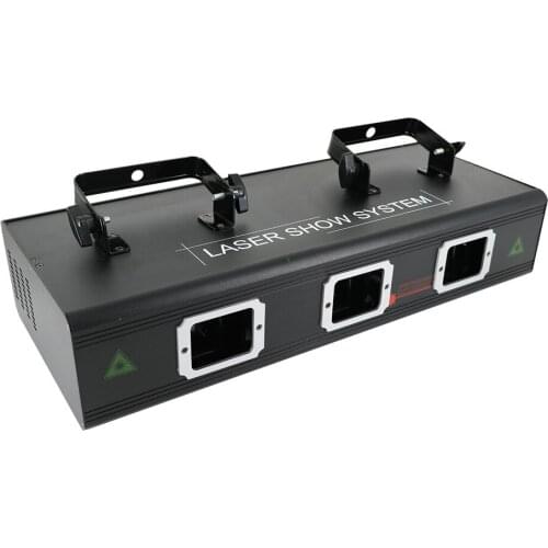 Colorful DJ laser light 3 Lens RGB laser pattern effects stage lighting Professional DMX Disco Nightclub bar music party lights