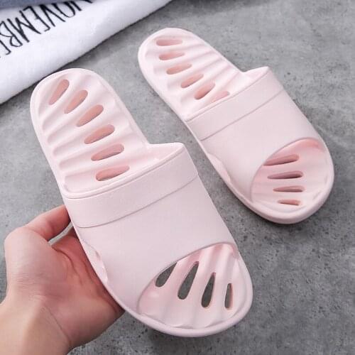 Indoor Comfortable Slippers Men Women Non-slip Bathroom Home Shoes Flat EVA Leaking Soles Slides Womens Sandals Slides WSH3835