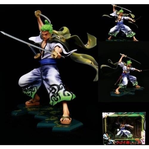 24cm Japanese Anime Figure GK Warriors Alliance Classic Battle Anime PVC Action Figure Toy Zoro Figurine Collectible Model Doll
