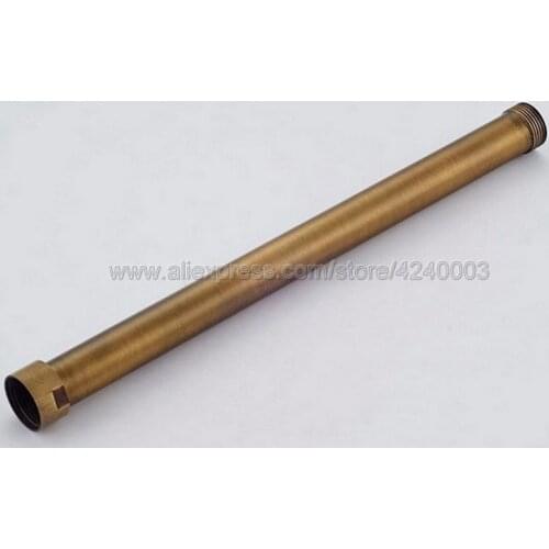 G3/4" 12" Antique Brass Round Bathroom Shower Faucet Pipe Extension Tube Bar Bathroom Accessories Kba701