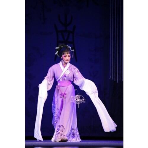 Customized Order Chinese Traditional Famous Yue Opera The Peacock Flies to Southeast Heroine LiuLanZhi Purple Womens Costume