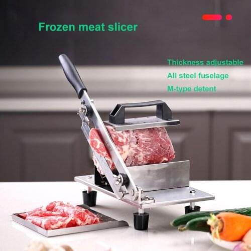 Stainless Steel Manual Frozens Meats Slicer Beef Mutton Rolls Cutting Machine Kitchen Supplies gadget