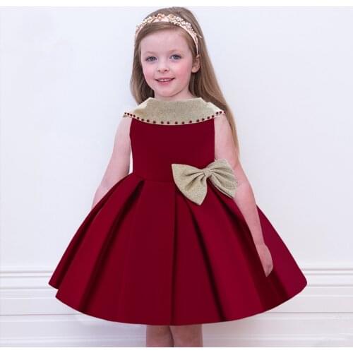 2021 Formal Baptism Dress 1st Birthday Dress For Baby Girl Clothig Bow Princess Dresses Elegant Party Dress Backless 1 2 5 Year